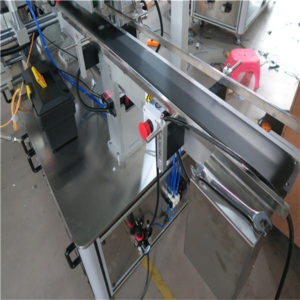 Μηχανή σήμανσης τετράγωνης φιάλης, μηχανή ετικετών αυτοκόλλητων ετικετών διπλής όψης