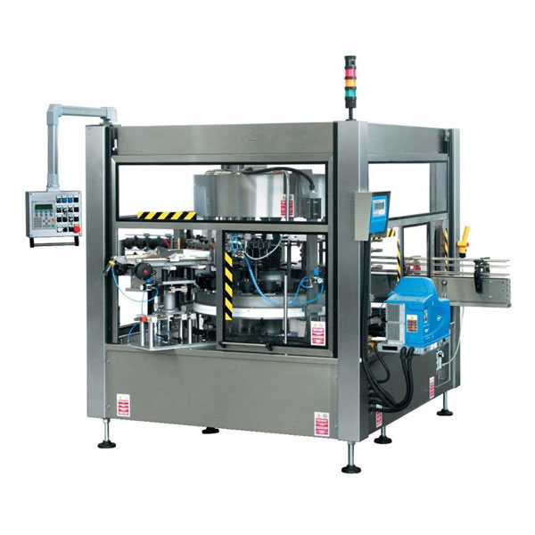 Πλήρης αυτόματη μηχανή σήμανσης με φτερωτή αυτοκόλλητη φιάλη CE